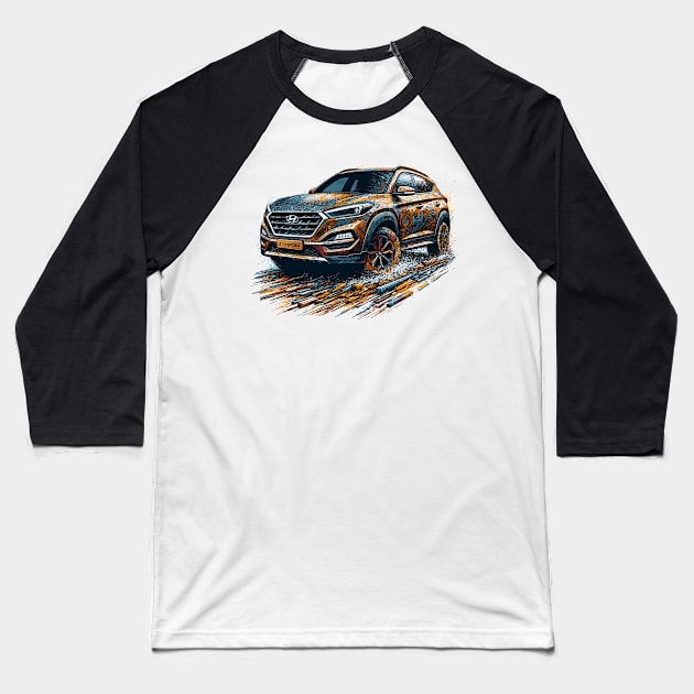 Hyundai Tucson Baseball T-Shirt by Vehicles-Art